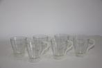 Set van 6 bormioli rocco tempered jaren 70 italy thee glazen, Huis en Inrichting, Keuken | Servies, Gebruikt, Ophalen of Verzenden