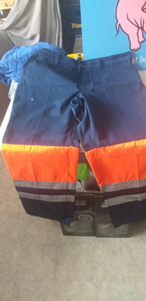 Alsico werkvest en werkbroek fluo large, Doe-het-zelf en Bouw, Veiligheidskleding, Nieuw, Ophalen