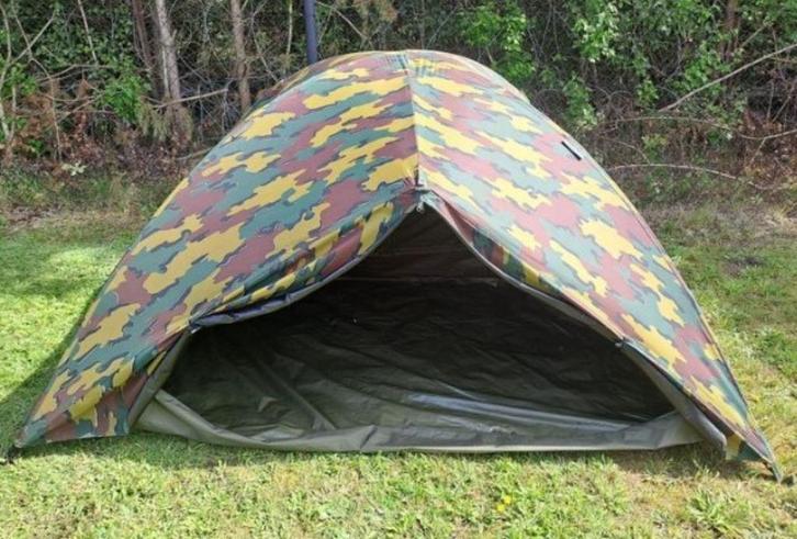 Tent gecamoufleerd -  ex Belgisch leger, Verzamelen, Militaria | Algemeen, Landmacht, Overige typen, Ophalen of Verzenden