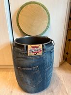 Jeans poef met afneembaar deksel, Huis en Inrichting, Ophalen, Zo goed als nieuw, Modern, Stof