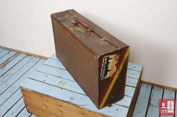 Vintage Reiskoffer Geel-Rood