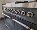 ️️☘️️ Poêle Boretti de luxe 90 cm en acier inoxydable anthra, Comme neuf, 5 zones de cuisson ou plus, Classe énergétique A ou plus économe