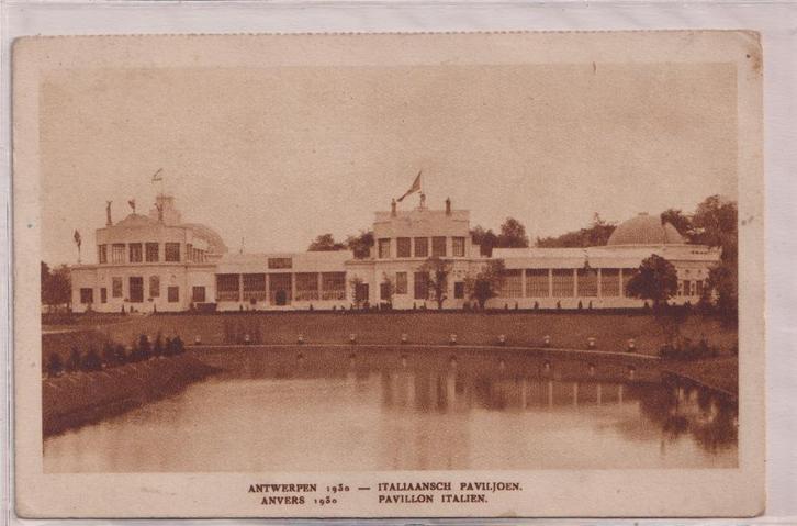 Postkaart – Wereldtentoonstelling 1930 – Italiaanse paviljoe, Verzamelen, Postkaarten | België, Ongelopen, Antwerpen, 1920 tot 1940