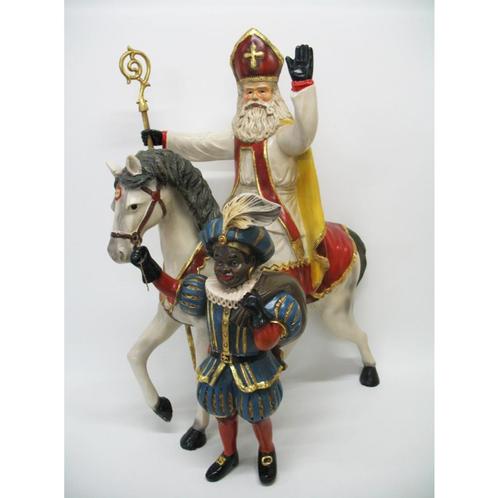 Père Noël avec Pete noir - Statue de saint - 55x30x70 cm, Divers, Saint-Nicolas, Neuf, Enlèvement