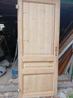 paneeldeur uit naaldhout 89cm br 2.18 m h 35 mm dik, Ophalen, Gebruikt