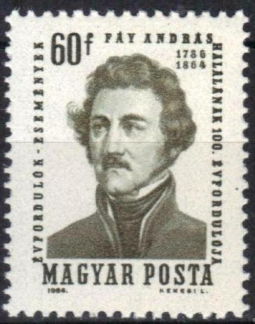 Hongarije 1964 - Yvert 1682 - Andras Fay (PF), Postzegels en Munten, Postzegels | Europa | Hongarije, Postfris, Verzenden
