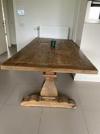 Rustieke teak eettafel, Huis en Inrichting, Tafels | Eettafels, Ophalen, Gebruikt