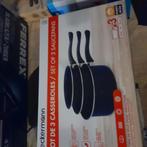 3 steelpannen, Huis en Inrichting, Keuken | Potten en Pannen, Ophalen, Nieuw