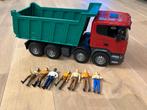 Vrachtwagen Scania en poppetjes Bruder, Kinderen en Baby's, Speelgoed |Speelgoedvoertuigen, Ophalen, Zo goed als nieuw