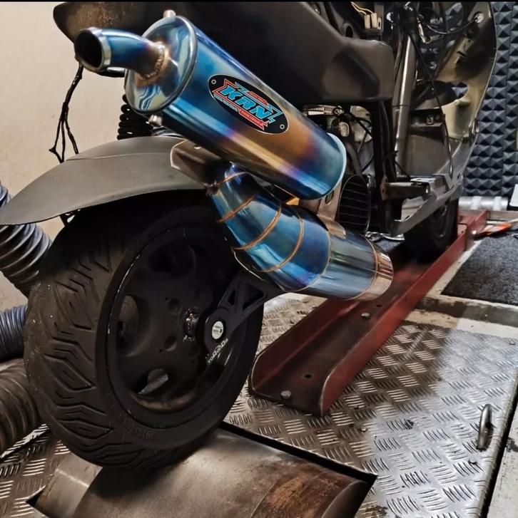 Pm tuning 59 look uitlaat Piaggio 125/172/180cc, Fietsen en Brommers, Brommeronderdelen | Scooters, Nieuw, Piaggio, Uitlaat, Ophalen of Verzenden
