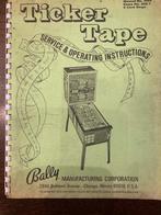 BALLY BINGO TICKER TAPE MANUAL, Verzamelen, Automaten | Gokkasten en Fruitautomaten, Ophalen of Verzenden, Gebruikt