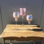 3 Theelichthouders op voet, Ophalen, Zo goed als nieuw, Kandelaar