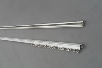 RAIL à RIDEAUX EXTENSIBLE 150-385cm en métal blanc rigide et