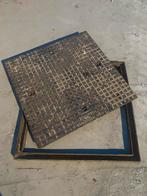 Putdeksel gietijzer nodulair B125 90x90, Doe-het-zelf en Bouw, Metalen, Ophalen, Gebruikt, IJzer