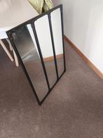 Miroir rectangulaire fenêtre métal noir, Maison & Meubles, Moins de 100 cm, Comme neuf, Enlèvement, 50 à 75 cm