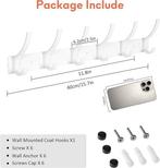 Set van 2 kapstokken | wit | GRATIS LEVERING, Huis en Inrichting, Woonaccessoires | Kapstokken, Wandkapstok, -, Verzenden, -