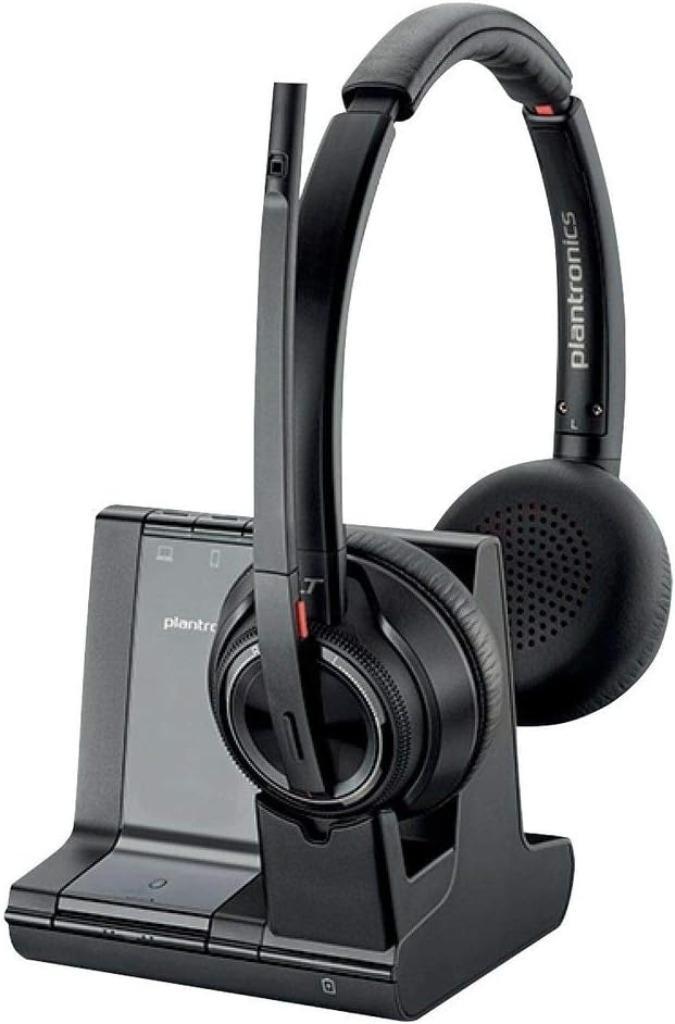 Poly Savi w8220-m Wireless headset, Computers en Software, Headsets, Gebruikt, On-ear, Draadloos, Inklapbare microfoon, Mute-functie
