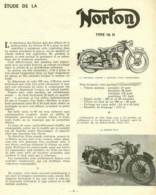 RTM Moto NORTON (1948-1972) in het Frans., Motoren, Handleidingen en Instructieboekjes, Overige merken, Verzenden