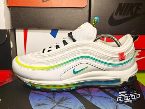Nike Air Max 97 'Worldwide' EU45 2020, Kleding | Heren, Schoenen, Zo goed als nieuw, Sneakers, Wit, Ophalen of Verzenden
