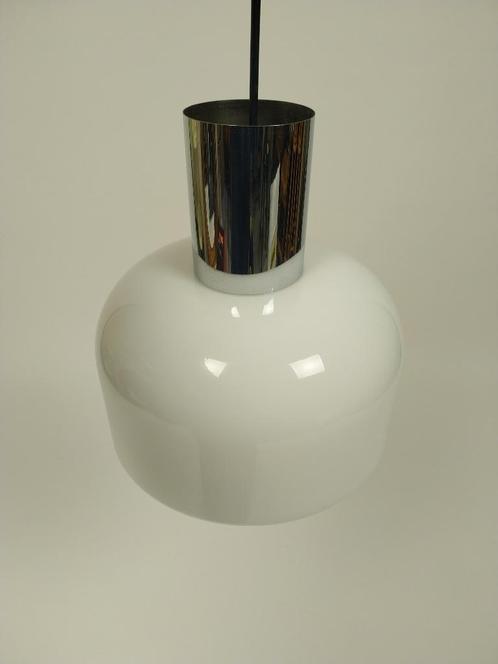 Duitse Glazen Hanglamp van Glashütte Limburg, 1965, Huis en Inrichting, Lampen | Hanglampen, Gebruikt, Minder dan 50 cm, Glas