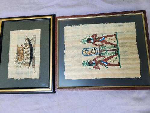 2 prachtige papyrus tekeningen, Antiek en Kunst, Kunst | Schilderijen | Abstract, Ophalen of Verzenden