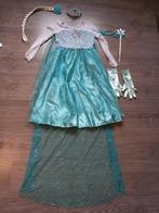Verkleedkleding Elsa met kroontje,vlecht, handschoenen..., Kinderen en Baby's, Ophalen of Verzenden, Gebruikt, 134 t/m 140, Meisje