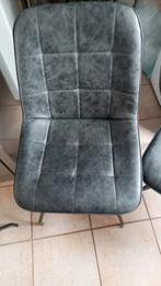4 zwarte/donkergrijze stoelen, Comme neuf, Enlèvement, Autres matériaux, Quatre