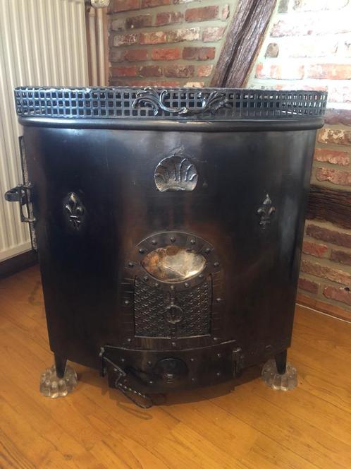 Oude kachel met de hand gemaakt, Huis en Inrichting, Kachels, Gebruikt, Vrijstaand, Houtkachel, Hout, Ophalen