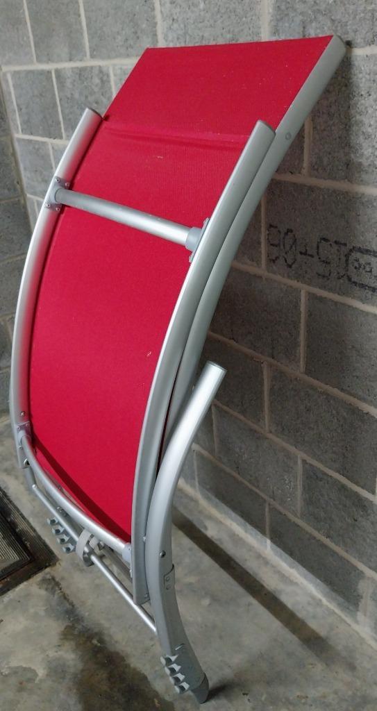 A vendre - Transat Samba - HESPERIDE - Rose Framboise, Tuin en Terras, Ligbedden, Zo goed als nieuw, Textileen, Inklapbaar, Verstelbaar