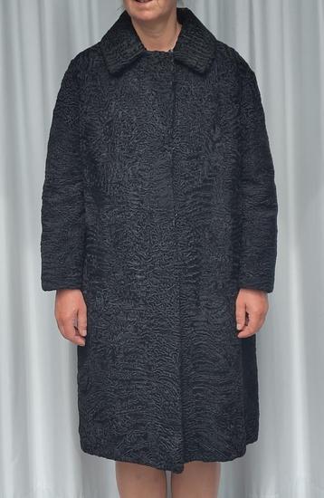 Astrakan bontmantel, Enlèvement, Porté, Taille 42/44 (L), Noir