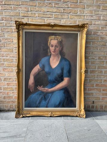Heel mooi portret geschilderd door Georges Rombaut beschikbaar voor biedingen