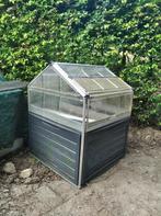 Verhoogde moestuin met minikas, Tuin en Terras, Kweekkas, Ophalen of Verzenden, Aluminium, Polycarbonaat