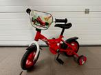 Kinderfiets Disney Cars 10 inch rood, Fietsen en Brommers, Ophalen, Zo goed als nieuw, Minder dan 16 inch, Zijwieltjes