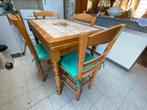 Petite table de cuisine, Maison & Meubles, Comme neuf, Y compris les chaises de bar