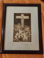 Het Verdict, semi religieus kunstwerk, genummerd, gesigneerd, Ophalen of Verzenden, Zo goed als nieuw, Kaart of Prent, Christendom | Katholiek