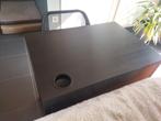 zwarte bureau met stoel., Ophalen, Zo goed als nieuw, Bureau