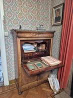 Antiek secretaire / klepbureau in notenhout, Enlèvement, Utilisé