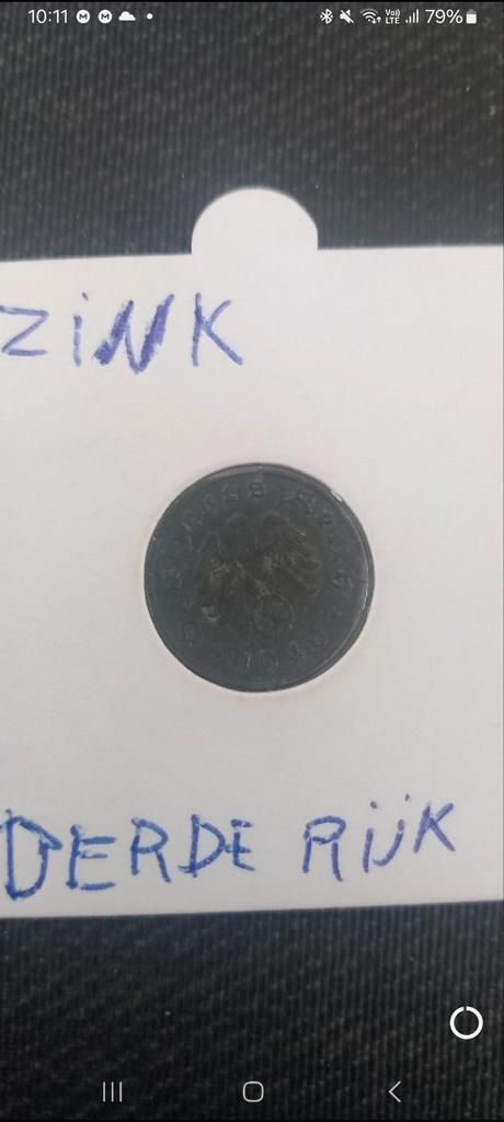 1 reichspfennig derde rijk verschillende jaren en letters, Verzamelen, Militaria | Tweede Wereldoorlog, Ophalen of Verzenden