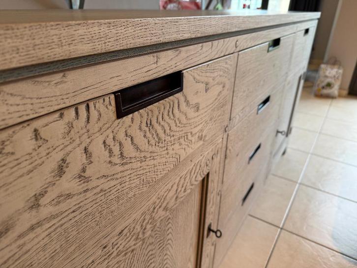 Landelijke dressoir & vitrinekast in uitstekende staat, Huis en Inrichting, Kasten | Dressoirs, Zo goed als nieuw, 150 tot 200 cm