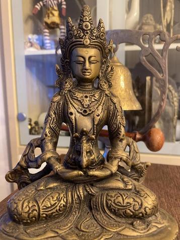 Ancienne figurine de Tara en bronze tibétain, Enlèvement ou Envoi, Utilisé