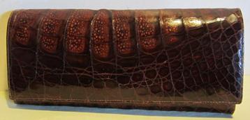 Vintage krokodillenleren avondtas; clutch of portemonnee 574 beschikbaar voor biedingen