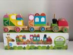 Houten blokkentrein Dreamland, Kinderen en Baby's, Speelgoed | Houten speelgoed, Ophalen of Verzenden, Zo goed als nieuw, Duw- of Trekspeelgoed