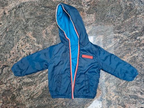 Mt 86 Blauw dubbelzijdig tussenseizoen jasje, Kinderen en Baby's, Babykleding | Maat 86, Gebruikt, Jongetje, Jasje, Ophalen of Verzenden