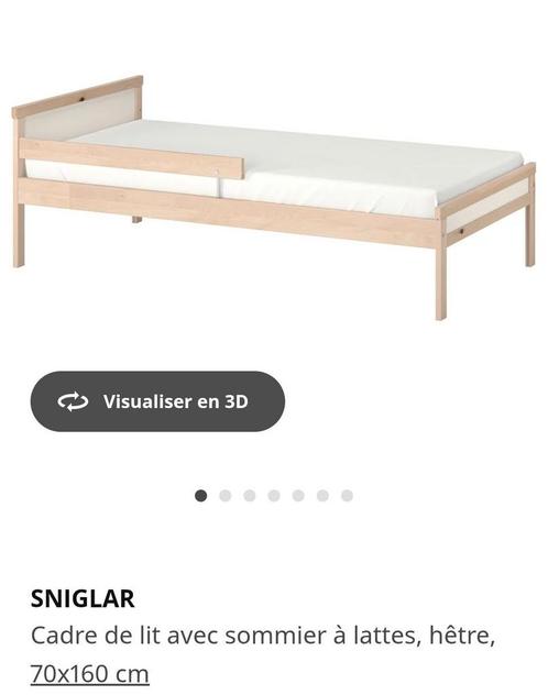 singlar ikea, Kinderen en Baby's, Kinderkamer | Bedden, Gebruikt, 160 tot 180 cm, 70 tot 85 cm, Lattenbodem, Matras, Ophalen