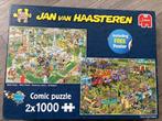 Puzzel Jan van Haasteren 2 x 1000 stukken, Ophalen, 500 t/m 1500 stukjes, Zo goed als nieuw, Legpuzzel