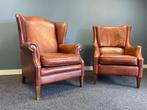 Set rundlederen fauteuils ''His & Hers" van het merk Bendic., 75 tot 100 cm, Gebruikt, Leer, 75 tot 100 cm