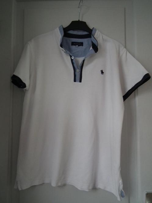 Wit katoenen poloshirt voor heren, maat XXL (gemaakt door GP, Kleding | Heren, Polo's, Gedragen, Maat 56/58 (XL), Wit, Verzenden