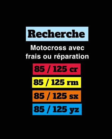 Zoek motorcross 85/125/250/250/450 rm crf cr yz rm sx beschikbaar voor biedingen