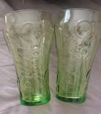 2 verres coca cola vert, Collections, Verres & Petits Verres, Enlèvement ou Envoi