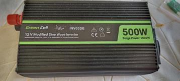 Omvormer 12V-230V  500W / 1000W Green Cell beschikbaar voor biedingen